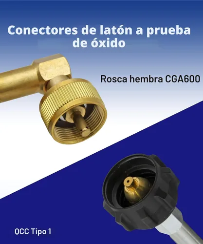 Miniatura 3 de Flame King Válvula Adaptadora de Accesorio de Recarga de Propano para Cilindros de Tanque Recargables de Camping de 1LB