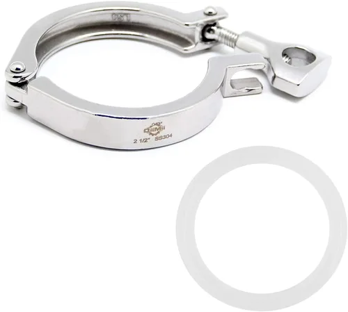 Miniatura 11 de Acero inoxidable 304 Single Pin Heavy Duty Tri Clamp con tuerca de ala para virola TC 1.5 "con 1 unid junta de silicona