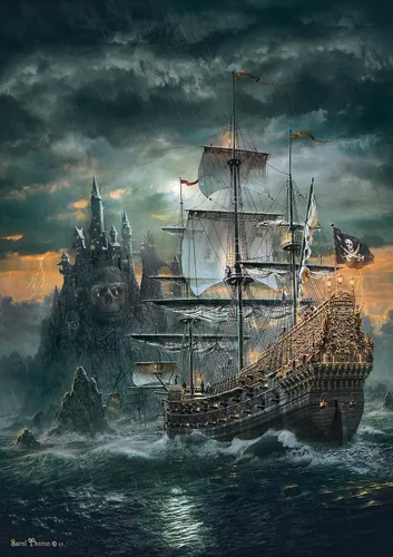 Miniatura 2 de Clementoni Collection - Rompecabezas de 1500 piezas, barco pirata, 8", Multicolor