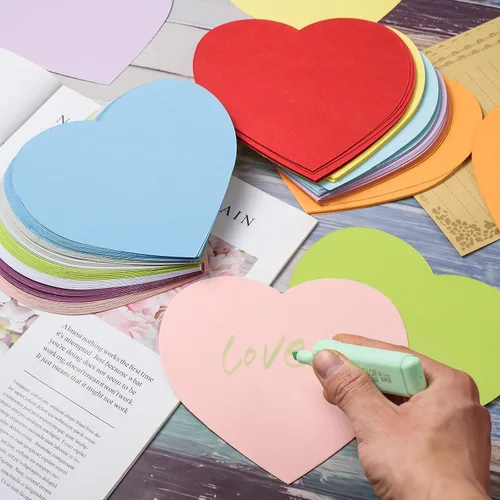 Miniatura 4 de 144 piezas de corazones de papel de 6 pulgadas en forma de corazón tarjetas grandes con forma de corazón troquelado para manualidades del día de San