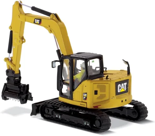 CAT Caterpillar 309 CR Mini excavadora hidráulica de próxima generación con herramientas de trabajo y operador High Line Series 1/50 Modelo fundido