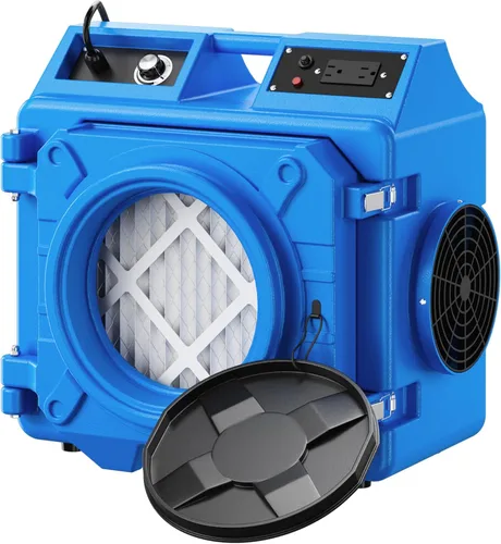 Depurador de aire con filtración de 3 etapas, máquina de aire HEPA de 550 CFM apilable negativo, limpiador de aire con MERV10, carbono, H13 HEPA,