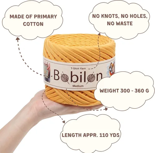 Miniatura 2 de Hilo de Camiseta de Algodón 7-9 mm (0.276-0.354 in) para Ganchillo, Tejido, Macramé, Manualidades DIY – Jersey Soft Ribbon, Fettuccini Zpagetti