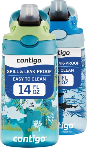 Miniatura 23 de Contigo Botella de agua con pajita para niños con tapa AUTOSPOUT de 20 onzas, arándano Azul (Arándano)