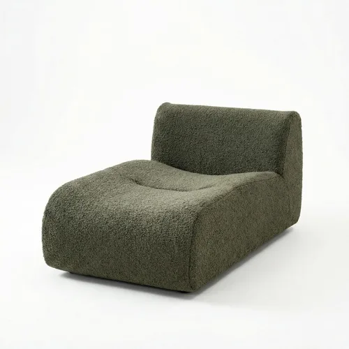 Miniatura 19 de Sofá individual modular curvado, sofá sherpa de espuma de 33 pulgadas, cómodos sofás de peluche para espacios pequeños, sofás modulares modernos