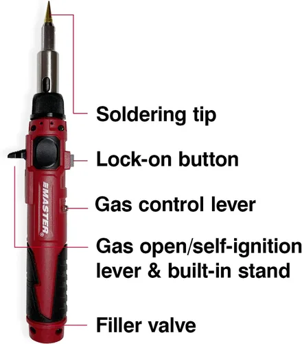 Miniatura 4 de Master Appliance PI-20SiK Kit profesional de soldadura de butano inalámbrico [estación de soldadura portátil y herramienta de calor] - Autoencendido