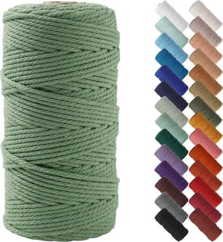 Miniatura 70 de NOANTA - Cuerda de macramé color beige natural, 1/8 pulgadas (3 mm) x 109 yardas (100 metros), cuerda de algodón colorido para colgar en la pared