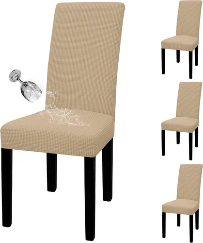 Miniatura 48 de Easy-Going - Juego de 2 fundas para sillas de comedor 100% impermeables, de tela Jacquard elástica, fundas protectoras removibles y lavables