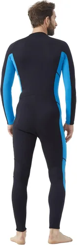 Miniatura 3 de Hevto - Traje de neopreno de 3/2 mm para hombre, cremallera frontal, traje corto completo para aguas frías, para natación, surf, buceo