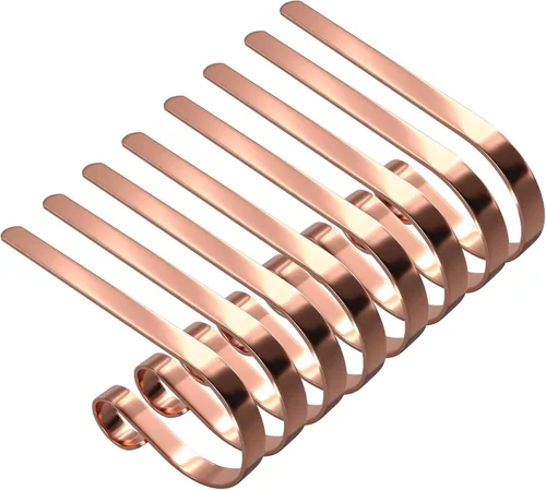 Miniatura 9 de Soporte para calcetines de Navidad para manto, soporte antideslizante y ajustable, ganchos de metal para calcetines, suministros de decoración