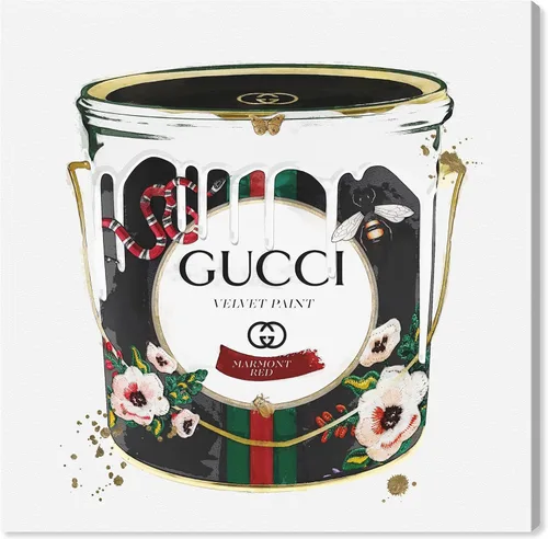 Miniatura 14 de The Oliver Gal Artist Co. Lienzo decorativo para pared con texto en inglés «Velvet Marmont Paint Can» (29768_12x12_CANV_XHD)
