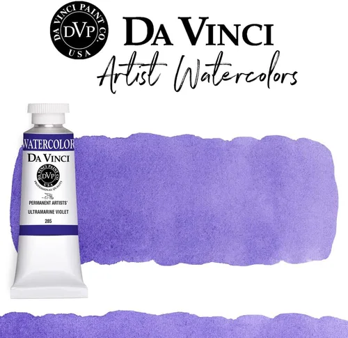 Miniatura 300 de DA VINCI PAINTS Pintura Acuarela Profesional para Artistas, Alizarin Crimson (Quinacridone), 37ml Índigo
