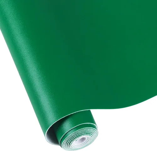 Miniatura 8 de Hojas de cuero sintético para manualidades, un rollo de superficie lisa, hojas de tela de cuero de 12 x 53 pulgadas (11.8 in x 53.1 in) pulgadas