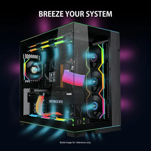 Miniatura 5 de Lian Li UNI Fan SL - Ventilador inalámbrico ARGB de 4.724 in, paquete individual, señal inalámbrica de 2.4 GHz para control RGB y ventiladores