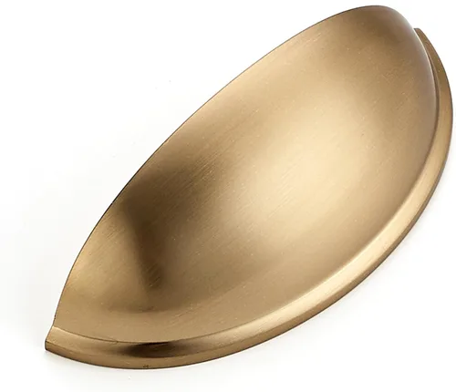 Ravinte Paquete de 5 manijas de cajón de 3 pulgadas con tiradores de copa de gabinete de bronce champán, manijas de gabinete de cocina, manijas de