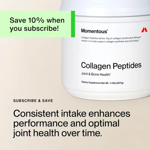 Miniatura 16 de Momentous - Polvo de péptidos de colágeno alimentado con pasto - Polvo de proteína de colágeno con Fortigel y vitamina C para el cabello, la piel