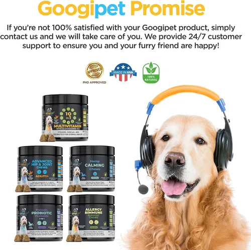 Miniatura 8 de Googipet Suplemento prémium para cadera y articulaciones para perros, masticables suaves de glucosamina con mejillones de labios verdes para perros