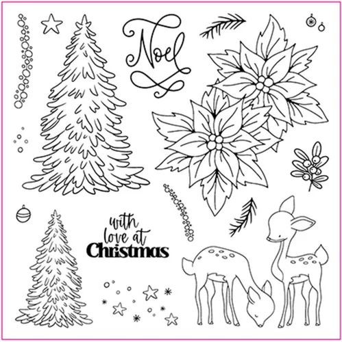 Miniatura 10 de Sellos Transparentes de Navidad para Hacer Tarjetas Navideñas o Diario, Sellos de Goma de Silicona de Versículos Navideños para Álbumes de Recortes