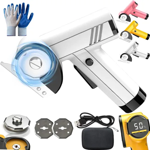 Miniatura 15 de Rechargeable High-Speed Cardboard Cutter, Cordless Electric Scissors, Automatic Cardboard Box Cutter with Safety Lock, 4-Speed Adjustment, Rotary