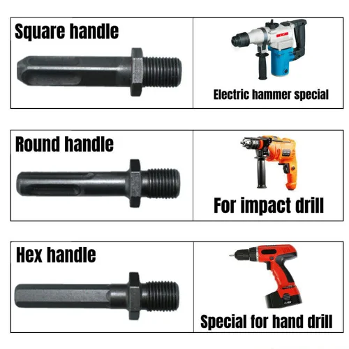 Miniatura 3 de Drill Bits Sets,Carving Tools,4pcs Firewood Log Splitter Wood Bit Heavy Duty Electric Drills Screw Cone Driver Removable 32mm + 3 Handles