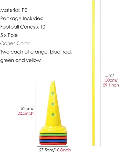 Miniatura 3 de YXXSDP Juego de entrenamiento de velocidad y agilidad para niños, equipo deportivo multicolor portátil para pista, equipo deportivo de jardín