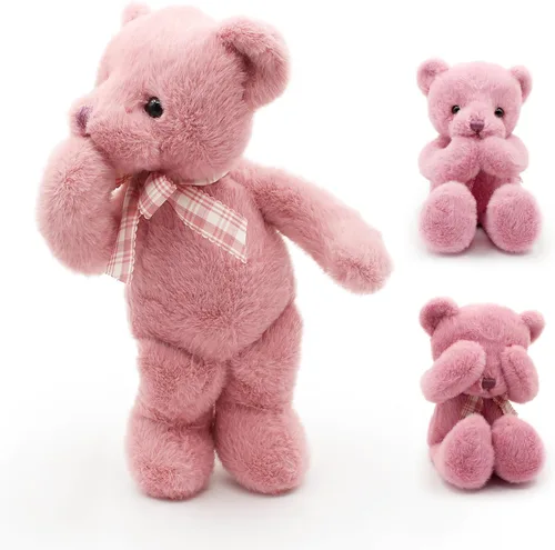 Miniatura 8 de suepcuddly - Oso de peluche pequeño con imán, animal de peluche lindo y suave para niña de 30 cm (marrón)