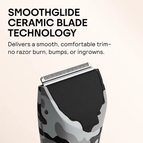 Miniatura 4 de MERIDIAN The Trimmer Original - Recortadora de vello corporal para hombres, afeitadora eléctrica para cabello púbico, pecho, piernas y bikini, Ártico