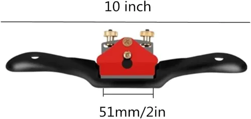 Miniatura 2 de ATPCOOK - Plano de radios ajustables de 10 pulgadas con base plana, hoja de metal para madera, herramienta de mano para carpintería