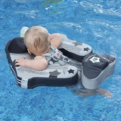 Miniatura 8 de Mambobaby Flotador Mejorado con Cola Añadida para Bebé con Toldo para Anillo de Natación de Cintura Infantil Entrenador de Natación Flotadores No