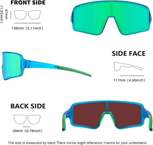 Miniatura 17 de MAXJULI Gafas de sol polarizadas para niños de 6 a 14 años, para deportes de béisbol al aire libre, ciclismo, protección UV400, 7705