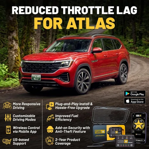 Miniatura 2 de PEDAL COMMANDER Controlador de respuesta del acelerador para Volkswagen Atlas 2018-2025, antirrobo, 4 modos de conducción, control de aplicación