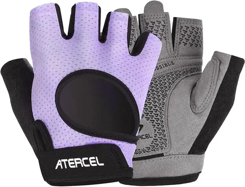 Miniatura 7 de ATERCEL Guantes de levantamiento de pesas, protección completa de la palma de la mano, guantes de entrenamiento para gimnasio, ciclismo, ejercicio