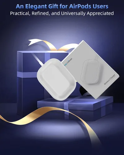 Miniatura 8 de Cargador para Airpod, cargador inalámbrico diseñado para Airpods 4 (ANC)/3ª/2ª generación, para el nuevo AirPod Pro 3 (2025)/2ª generación, Blanco-2