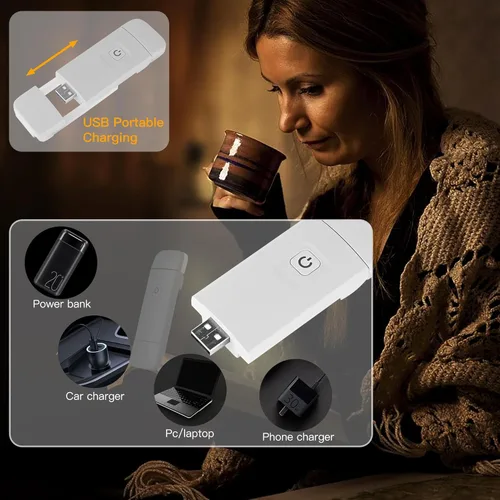 Miniatura 6 de KunHe Paquete de 10 Luces de Libro Recargables por USB al por Mayor para Leer de Noche en la Cama, Luces de Lectura LED con Clip para Niños