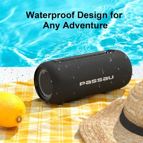 Miniatura 7 de Passau Altavoces Bluetooth portátiles con sonido estéreo de pico de 40 W, radiadores pasivos, graves profundos, reproducción durante todo el día
