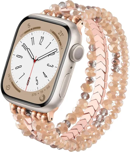 Miniatura 18 de MOFREE Pulsera de cuentas compatible con Apple Watch Band de 1.496 pulgadas, 1.575 pulgadas, 1.614 pulgadas, 1.654 pulgadas, 1.732 pulgadas, 1.772