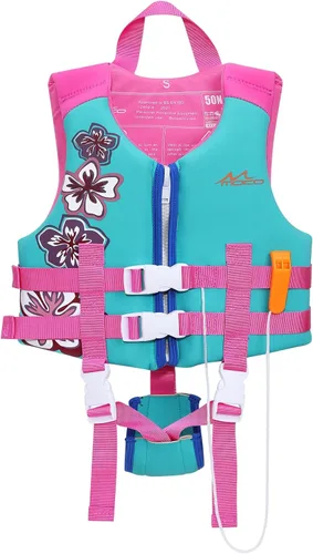 Miniatura 15 de MoKo Swimming Vest for Kids 20-30-50-77 lbs, Children Swim Vests Water Activity Equipment Cute Pattern Watersports Swimming Device for Toddlers Boys