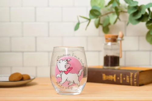 Miniatura 5 de Silver Buffalo Disney Classics Aristocrats - Copa de vino sin tallo, 20 onzas, multicolor, DIS4076FB