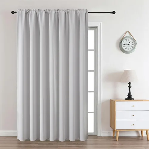 Miniatura 39 de CUCRAF - Cortinas opacas beige de 45 pulgadas, juego de 2 paneles con bolsillo para barra, cortinas para oscurecer dormitorios y sala de estar