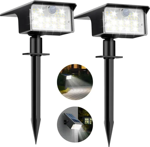 Miniatura 11 de [Paquete de 3 y 62 LED] Reflectores Solares para Exteriores con Sensor de Movimiento, 3 Modos de Sensor de Movimiento, Luces para Exteriores, 2