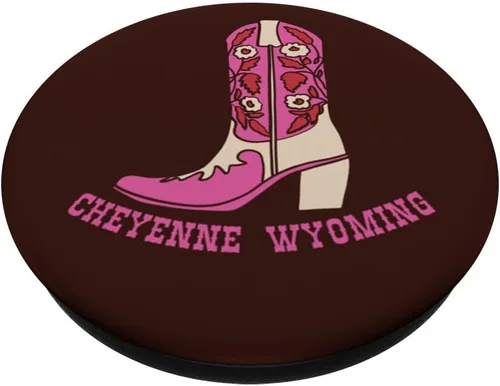 Miniatura 2 de PopGrip intercambiable de Cheyenne Wyoming Pink Cowgirl Boot PopSockets para mujer