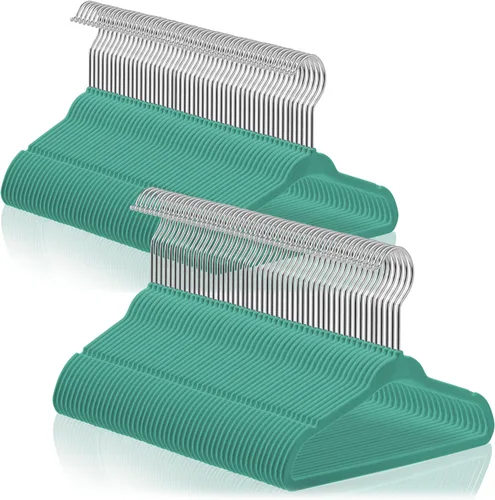 Miniatura 25 de Casafield 50 perchas de terciopelo para bebé, tamaño de 11 pulgadas, para ropa de bebés y niños pequeños, color marfil
