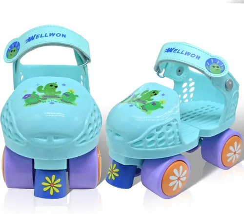 Miniatura 12 de Kids Roller Skate for Girls Boys Ages 2-5 Years Old, Adjustable Toddler Rollerskates, Children Beginner Roller Skate Azul