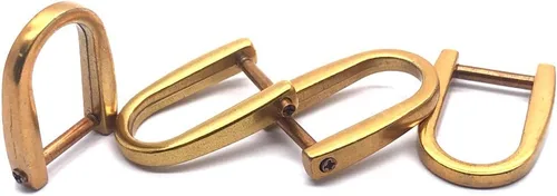 Anillo D de forma de herradura con hebilla de herradura