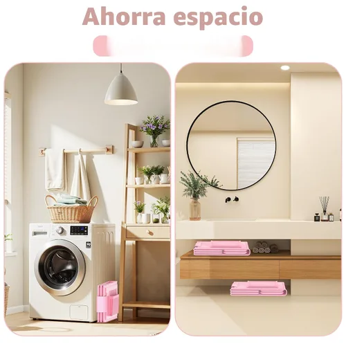 Miniatura 5 de Bañera plegable para bebé, convierte la ducha en bañera, bañera portátil 2 en 1 para niños pequeños con taza de enjuague, sin montaje, fácil de Rosa