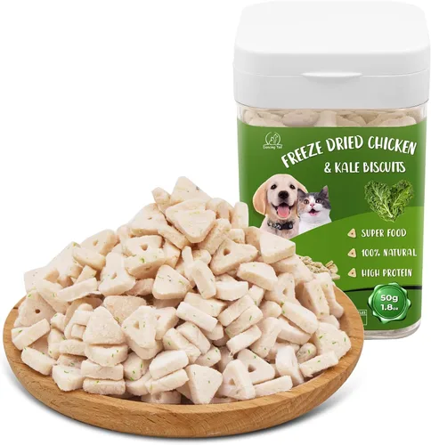 Miniatura 8 de Dancing Tail Golosinas Crudas Liofilizadas para Gatos y Perros, Ingredientes Limitados Saludables Cubos de Pollo Control de Peso Golosinas