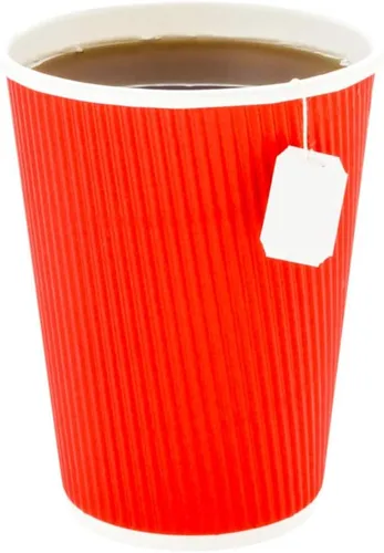 Miniatura 6 de Tazas para café de papel aislado, pared ondulada, kraft, 12 onzas - Caja de 25 unidades - tapas a juego: RWA0360B, RWA0360W, RWA0328LG, RWA0328GR