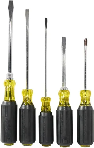 Miniatura 6 de Klein Tools 85075 Juego de destornilladores, fabricado en Estados Unidos, destornilladores ranurados y Phillips con mangos Cushion-Grip y Tip-Ident