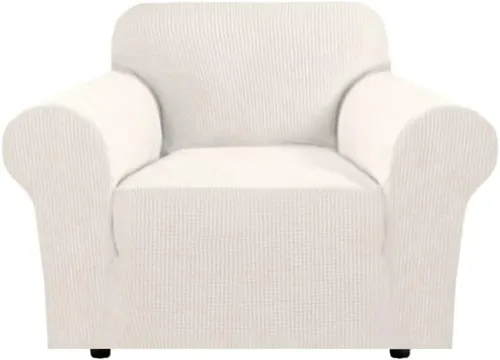 Miniatura 11 de H.VERSAILTEX Fundas elásticas para sofá, fundas de sofá para perros, fundas para sofá de 3 asientos con tela jacquard gruesa a cuadros con parte