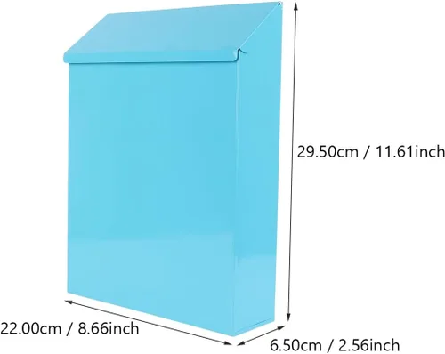 Miniatura 2 de Buzón de pared con cerradura de llave, caja de sugerencias de bloqueo de metal exterior de estilo europeo, casa de campo rústica para oficina
